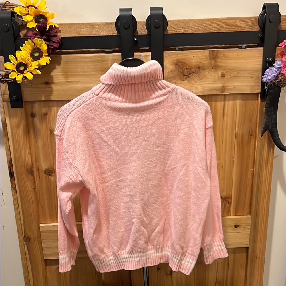 Strawberry Milk Pink Turtleneck Sweater - Picture 6 of 8